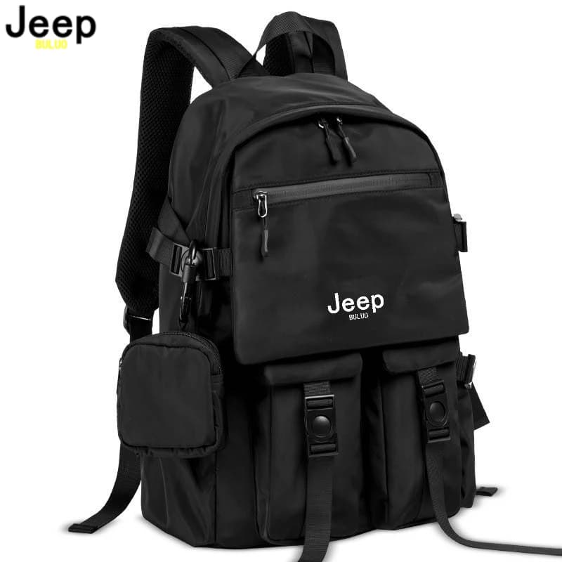 Jeep Buluo Men's Nylon Backpack Large Capacity Waterproof Laptop Backpack Casual Multi-pocket School Bag for Travel Work College