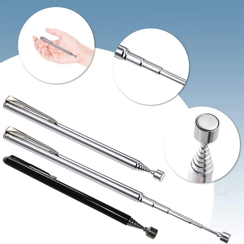 Mini penna magnetica telescopica portatile Magnete portatile a mano Strumento di raccolta Asta di raccolta regolabile Bastone per raccogliere viti Bullone dado
