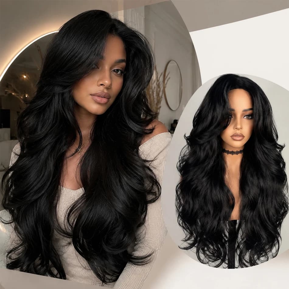 High Density 30 40 inch High Density Deep Wave Lace Front Braided Wigs 13x6 HD Front Lace Front Black Human Hair Lace
