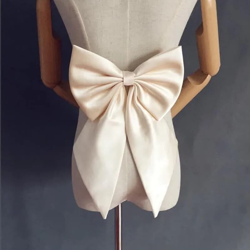 Fiocco in raso staccabile per abiti da sposa da donna e bambina, fiocco rimovibile per abiti da ballo, caftan marocain, cinture da matrimonio, cinture femminili, spedizione gratuita