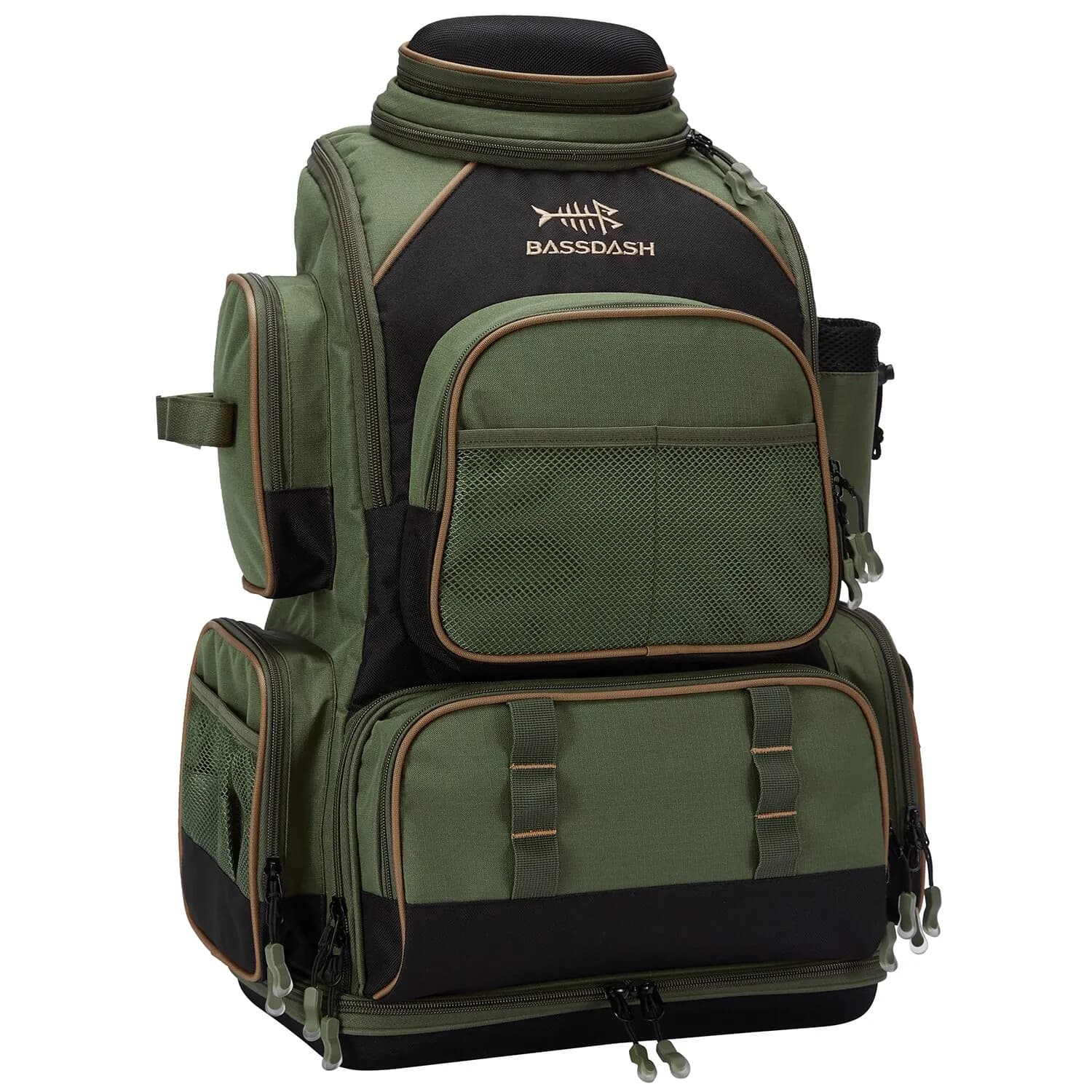 Bassdash multifunctional backpack for lightweight fishing equipment Tactical Soft Tackle Box with protective rain cover