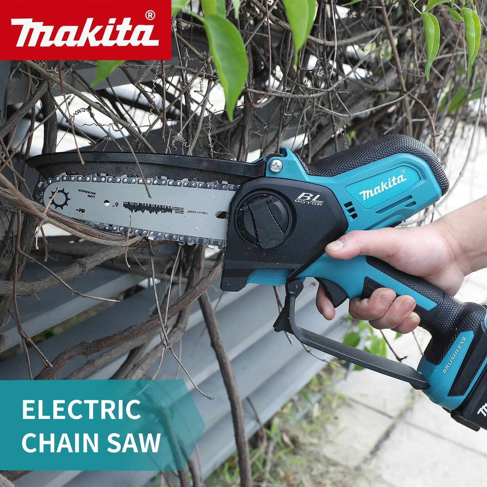 NEW 2026 Makita 18V LXT® 6 Inch Cordless Chain Saw,4500W High Power,Automatic Oil Supply,Safe Lock,Tree Branch Trimming Saw