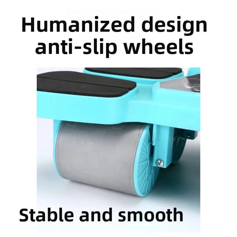 New 4‑Wheel Automatic Rebound Ab Roller, Muscle Training Tool for Home Abdominal Exercise & Core Shaping Fitness Gear