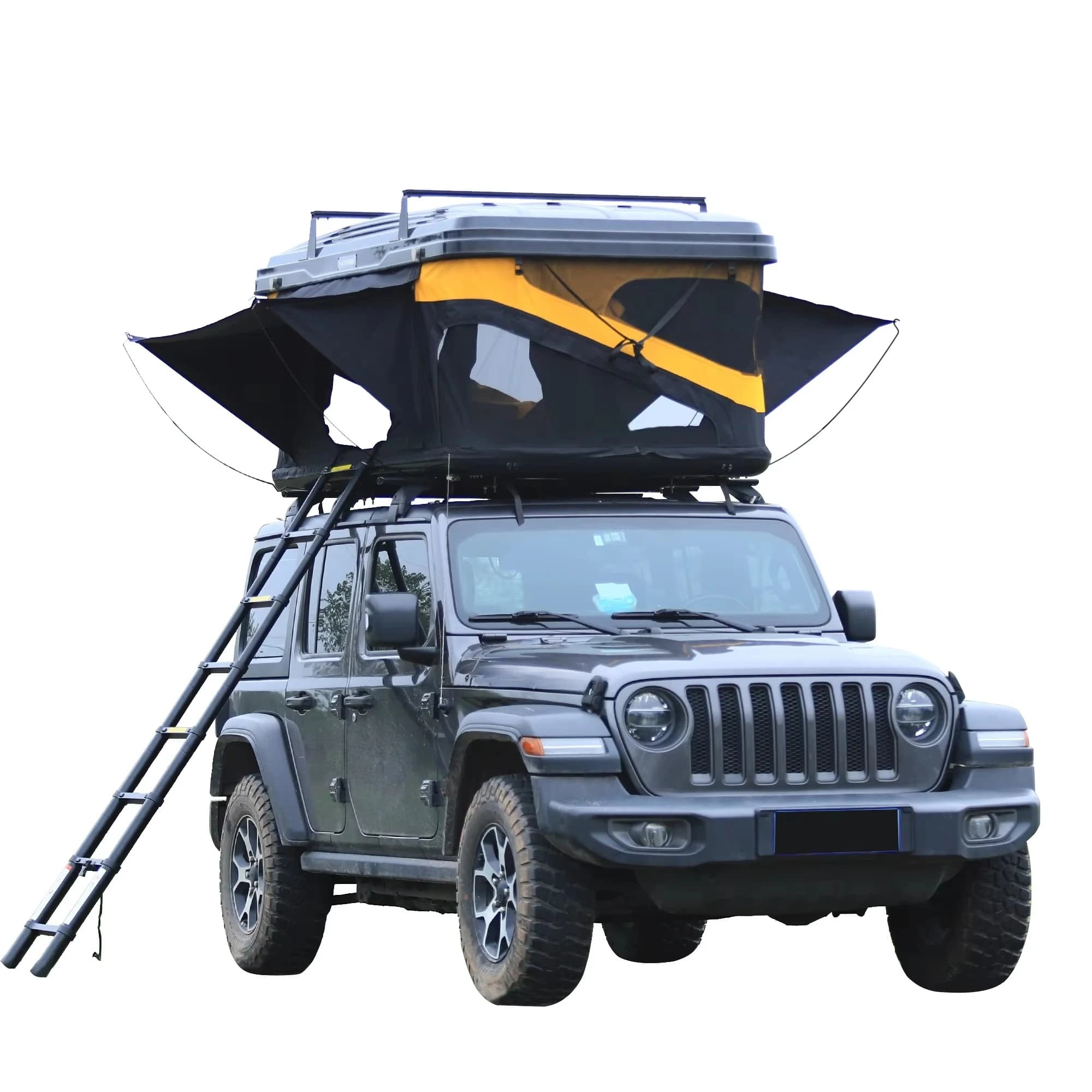 Tenda da Tetto per Auto in ABS a Guscio Rigido, Tenda Rettangolare Pieghevole per Campeggio all'Aperto, Adatta per Camion