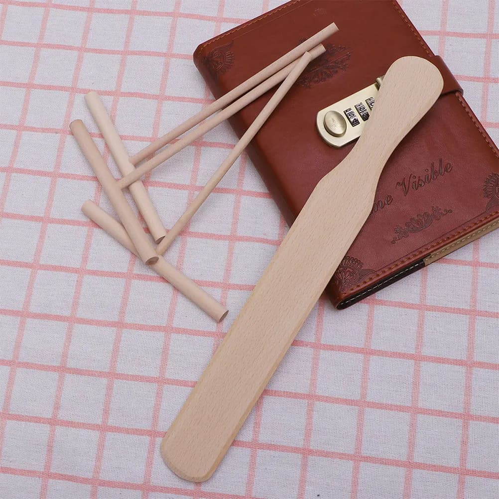 4 in 1 Wooden Crepe Spreader Set Portable Handmade Spatula Kit Turner Pancake Breakfast Maker Kitchen Tool Wooden Spatula Kit