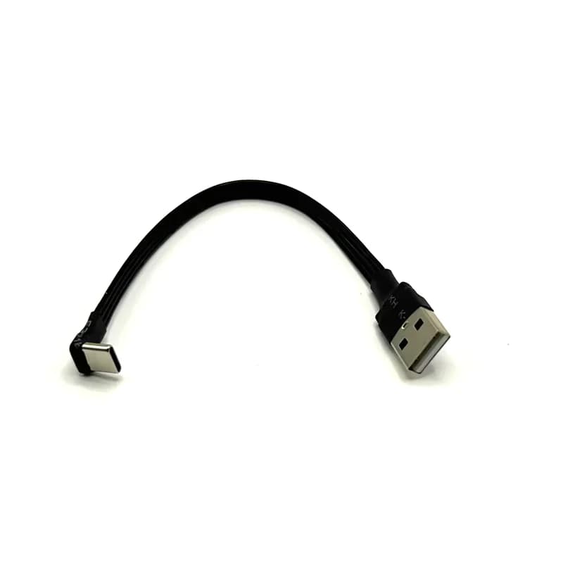 Adattatore cavo di prolunga USB 2.0 A maschio a tipo c maschio flessibile super piatto con angolo di 90 gradi USB 2.0 maschio a USB C