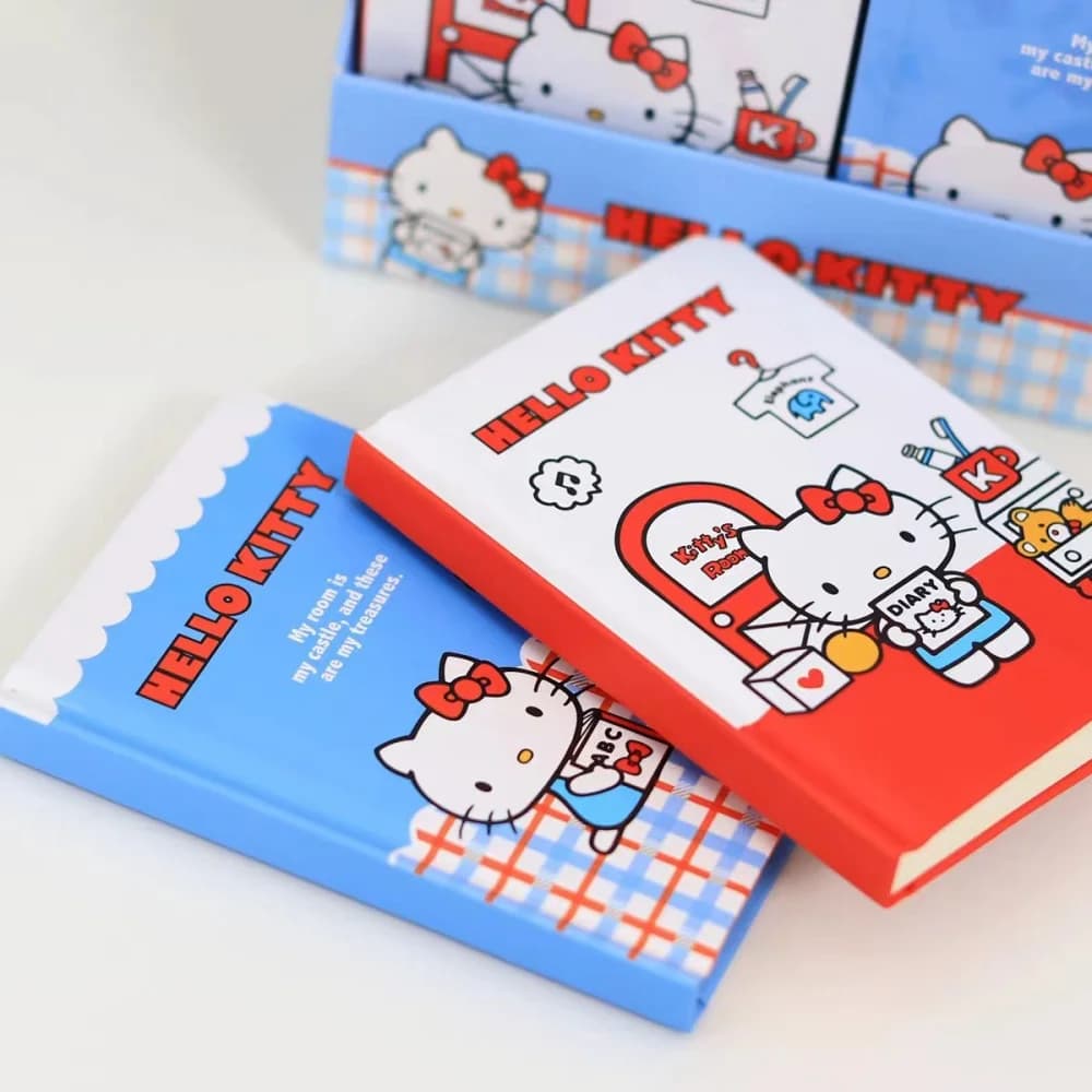 Genuine Sanrio Hello Kitty A7 Hardcover Notebooks Kawaii Student Portable Planner Teacher Office Stationery Supplies Study Gifts