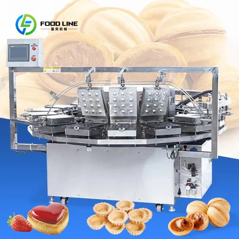 Macchina Industriale Automatica per la Produzione di Crostate, Pressa per Gusci di Pasta Sfoglia e Crostate all'Uovo Personalizzabile