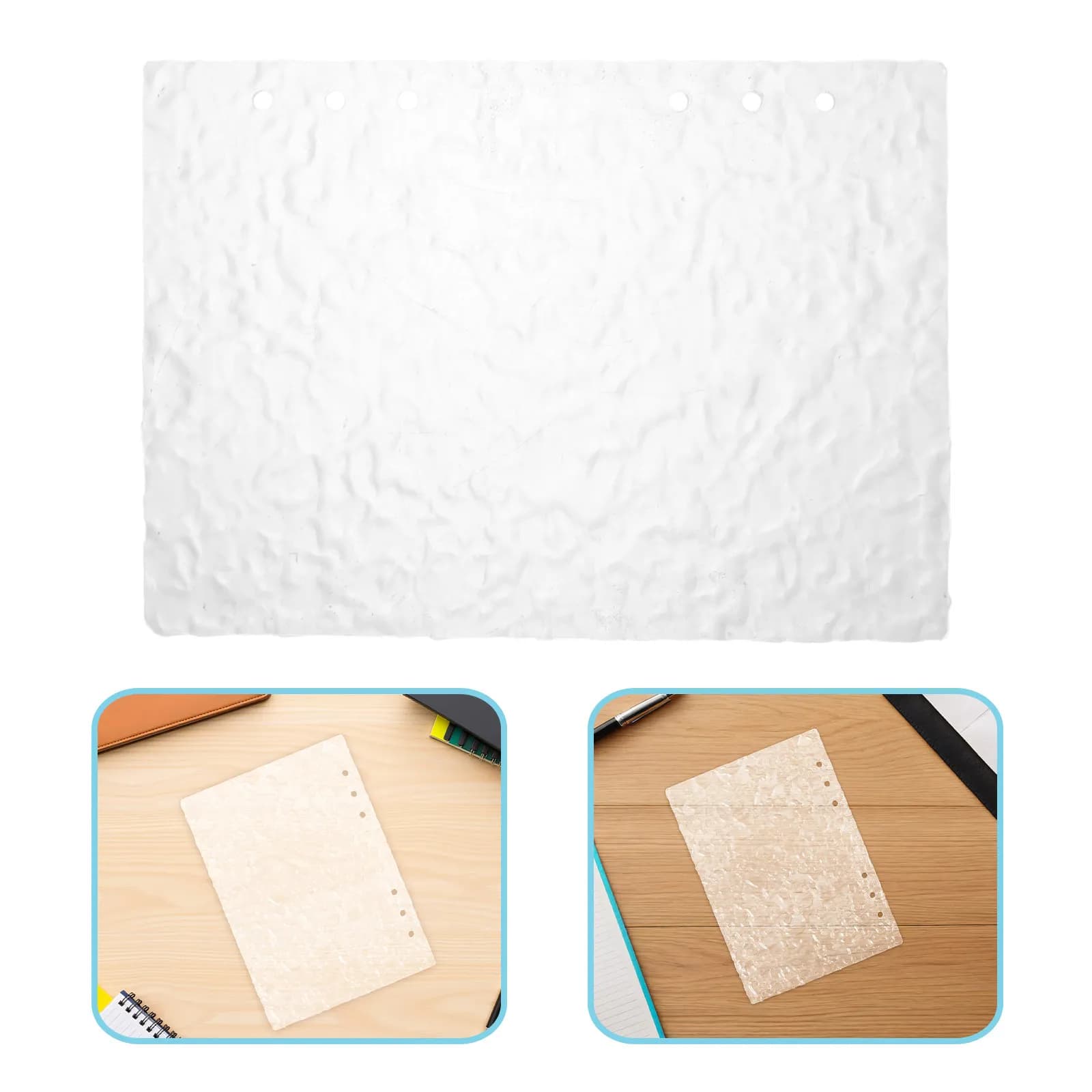 Copertina Rigida Trasparente A5 per Raccoglitore, Guscio per Quaderno Ricaricabile in Acrilico a 6 Anelli, Blocco Note a Fogli Mobili, Organizer, Agenda