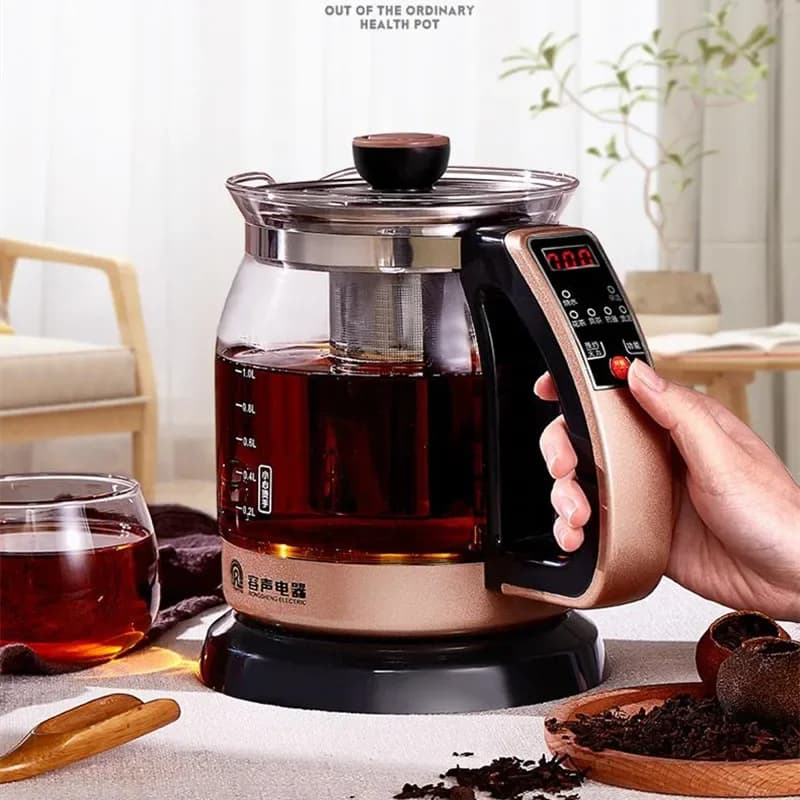 1200 ml Multifunctional Temperature Regulator Electric Kettle Thermostatic Glass Teapot Thick Glass Teapot Bubble cooker for domestic water