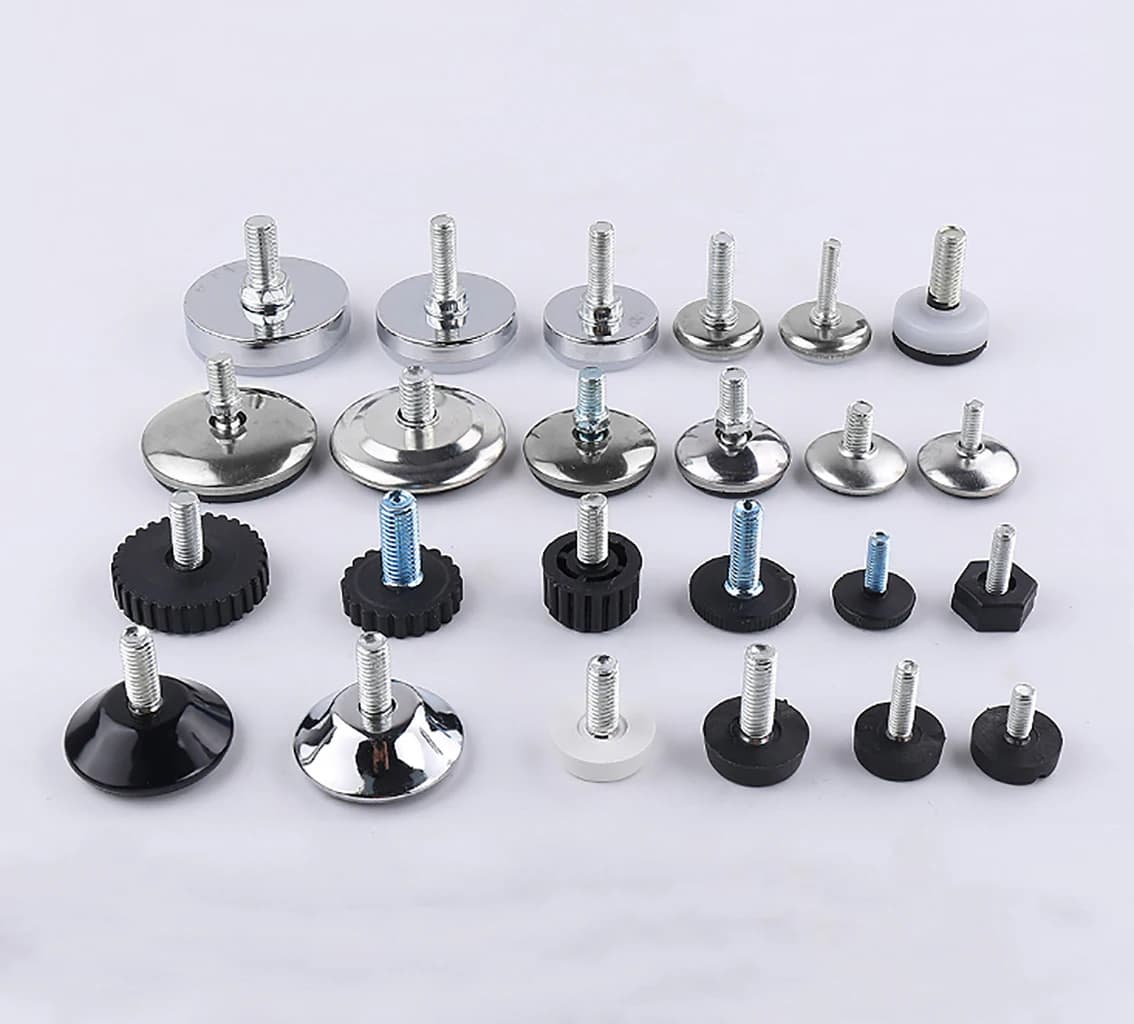 10Pcs M6-M10 Adjustable Leveling Chair Leg Feet Furniture Mat Screw-in Base Sofa Bed Cabinet Table Floor Protector Anti-slip Pad