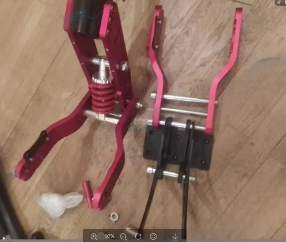 10/11inch Front/rear Fork Swing Arm Spring Suspension Set Electric Scooter Part for Repairing and DIY Assembling