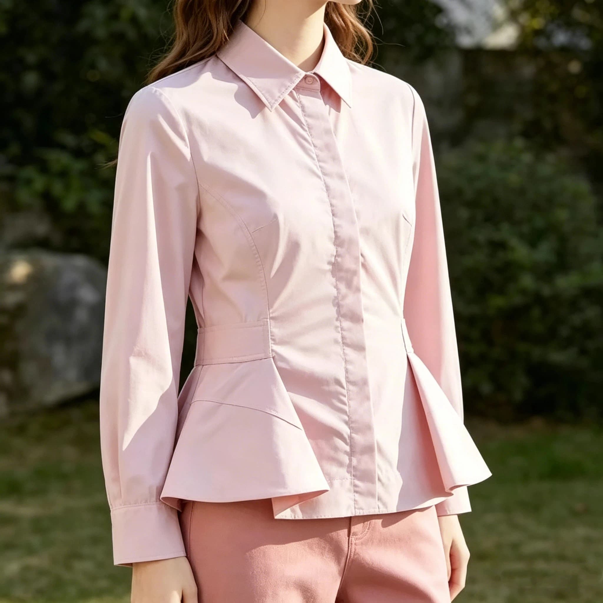 Nuova Camicia Primaverile alla Moda per Donna, Maniche Lunghe, Colletto, Orlo a Gonna, Blusa Casual Elegante da Ufficio e Streetwear