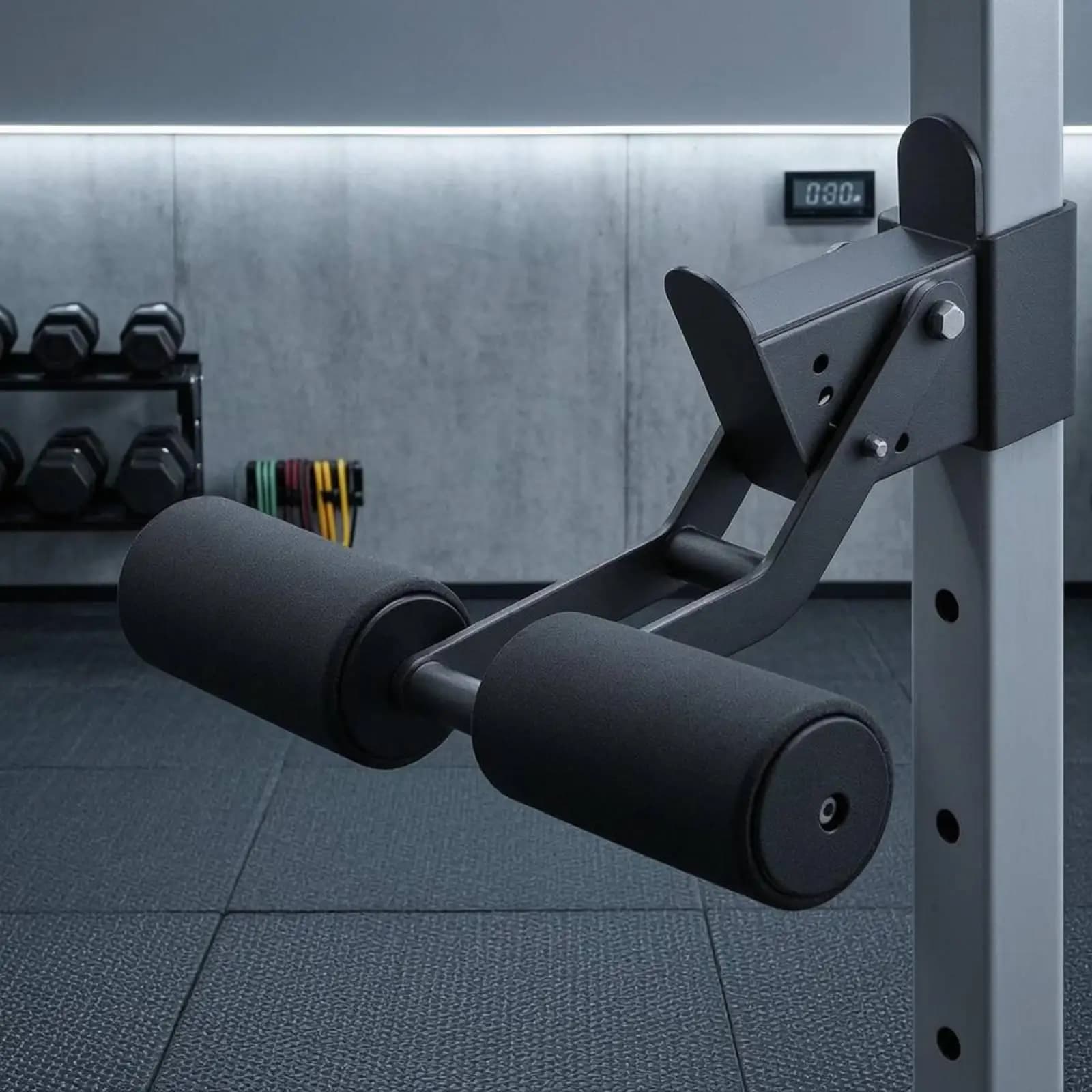 Squat Rack Leg Roller Foam-Covered Leg Roller Attachment Padded Strength Training Gear
