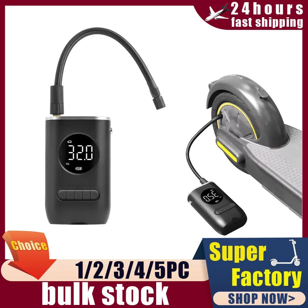 Pompa di gonfiaggio elettrica per Xiaomi M365/per Ninebot Scooter elettrico portatile Wireless gonfiatore per pneumatici parti della pompa del compressore d'aria