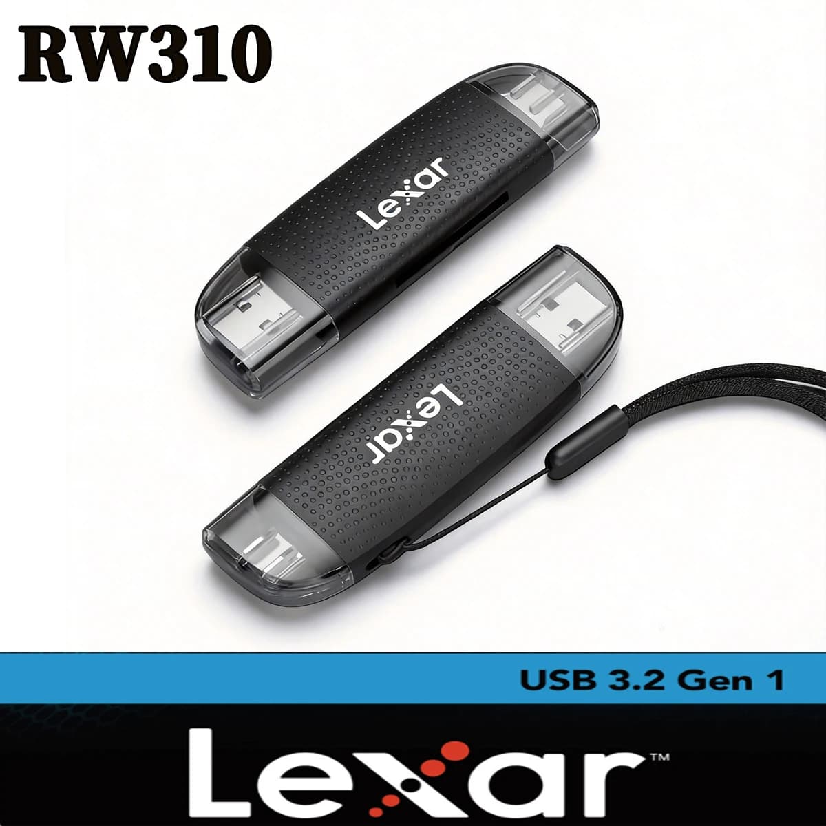 Lexar USB Type C Card Reader USB 3.2 Gen 1 2 in 1 TF SD Card Reader Max 205MB/s For UHS I MicroSD SD Card