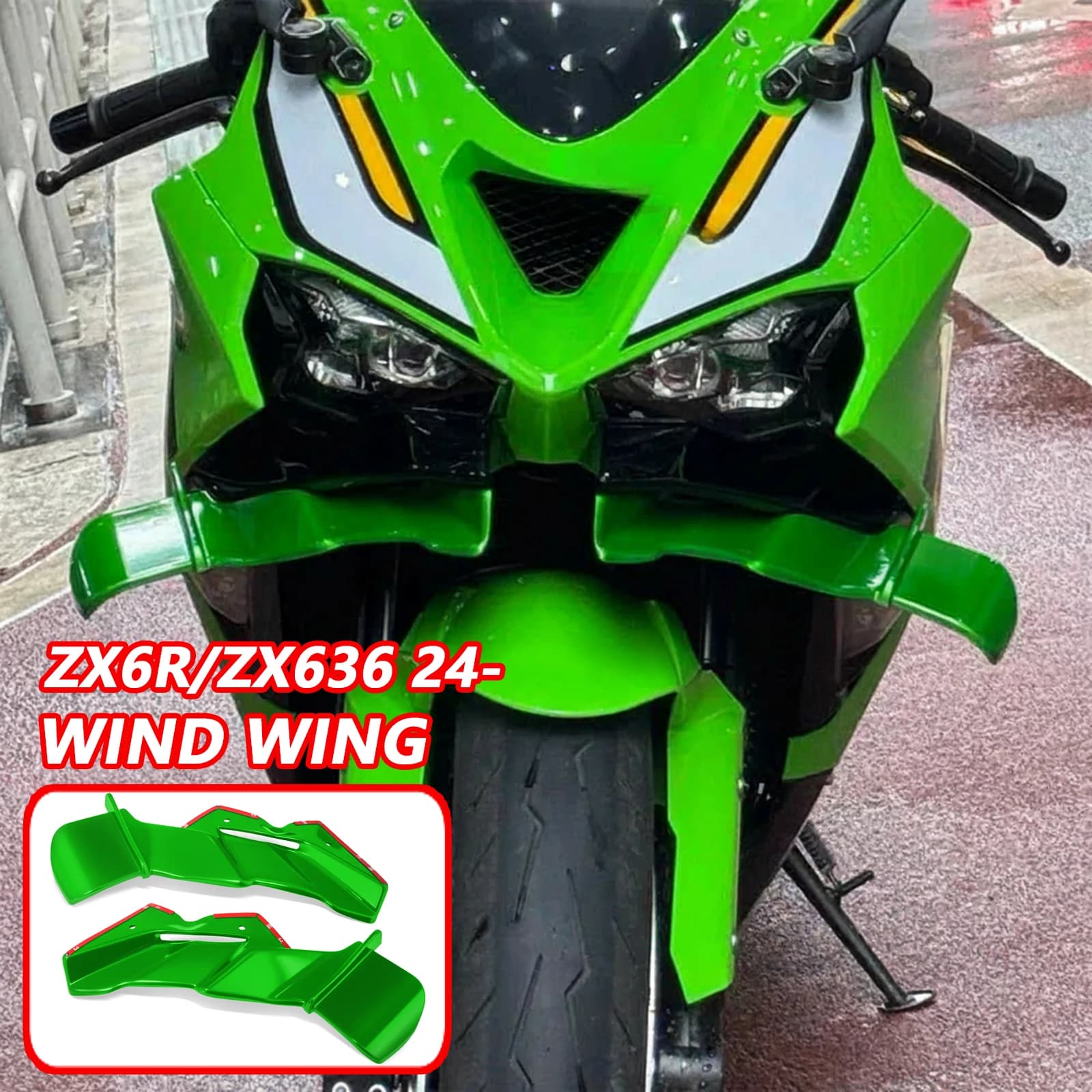 Nuovo Per ZX-6R ZX6R ZX636 ZX-636 2024-2025 Moto labbro anteriore spoiler ala carenatura anteriore piccola ala accessori di modifica