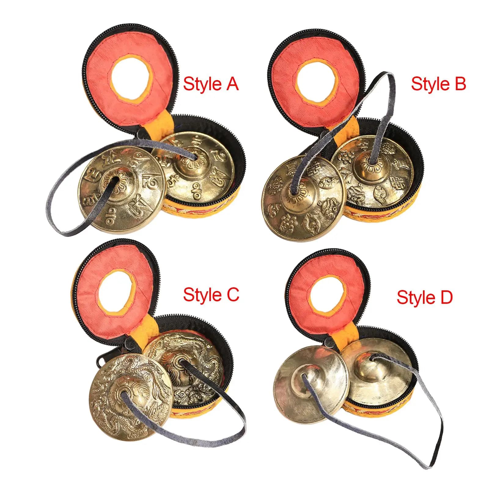 Tibetan Tingsha Cymbals 6.5cm Unique Gifts Brass Yoga Decoration for Family and Friends Lightweight Meditation Chime Bells