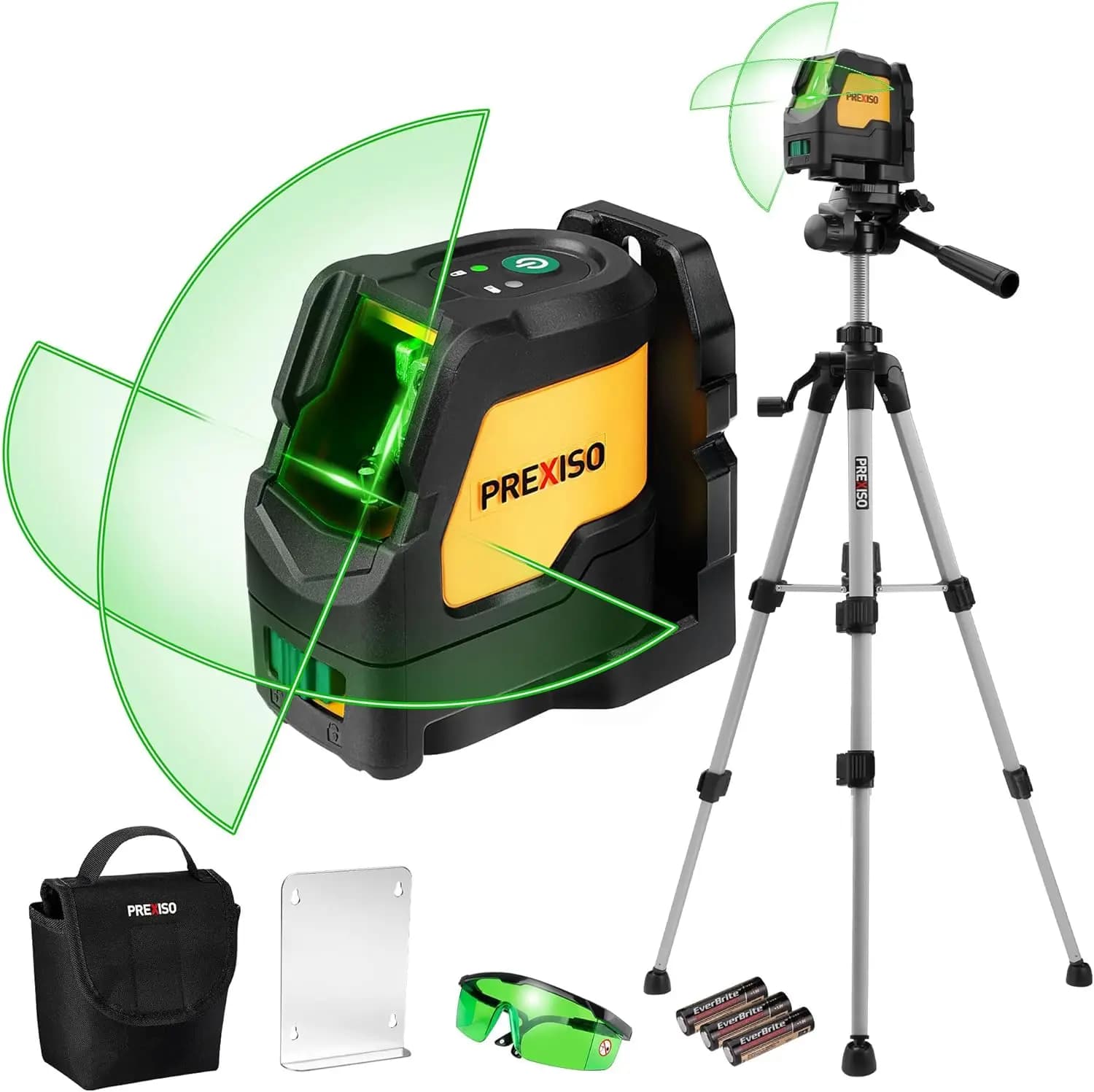 Livella Laser Professionale con Treppiede, Impermeabile IP54, 150 ° Livella a laser ad angolo ampio, 100 piedi, con linee incrociate per edilizia e posa piastrelle
