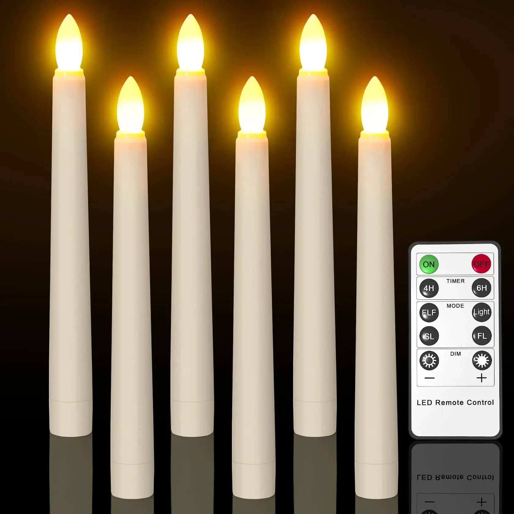 LED Table Lamp 20cm with Timer Remote Control Electronic Candle No Flame for Wedding Party Decoration Home Lamp Lamp