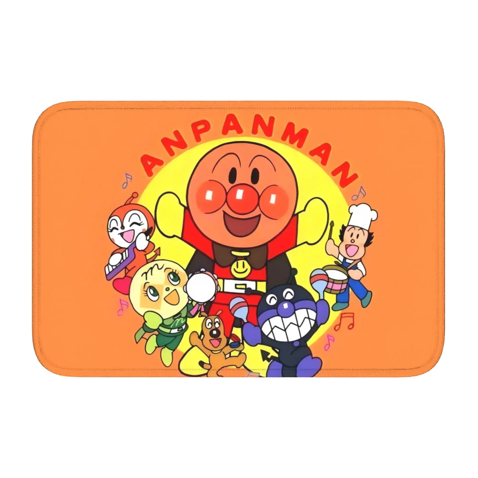 Custom Anpanman front door entrance mat, outdoor carpet with cute cartoon, kitchen mat, bathroom, toilet, tirbino, floor carpet