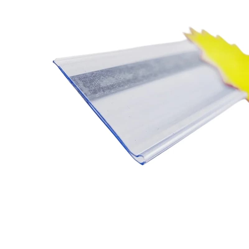 Portaetichette in PVC da 7 cm con clip per scaffali, espositore per prezzi con magnete