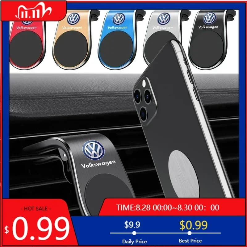 Metal Auto Phone Magnetic Support for Volkswagen GOLF 5 Tiguan Polo Golf 6 Golf 7 Jetta Accessories Styling