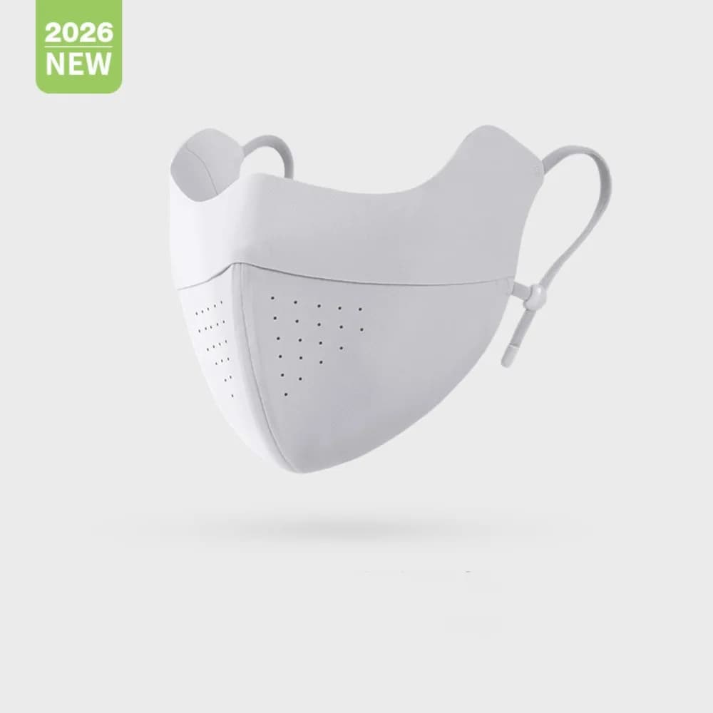 Maschera Elastica Estiva in Seta Ghiaccio Sottile Traspirante, Protezione Solare Monocolore, Sciarpa Viso Parasole per Pesca