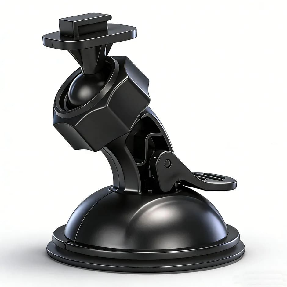 QXNY 360 ° Rotating suction cup holder for action chamber, DVR for car on windscreen - Safe support bracket for driving registration