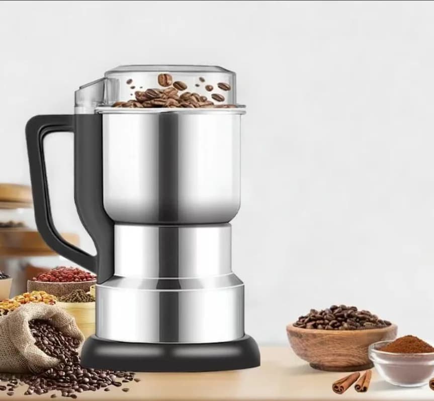 Macinacaffè Elettrico per Chicchi di Caffè Espresso, Macinino Elettrico per Spezie e Alimenti per Uso Domestico