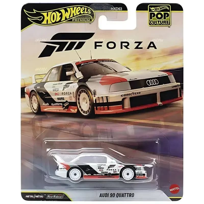 Hot Wheels Premium Pop Culture Forza Audi 90 Quattro Real Riders 1/64 Diecast Alloy Car Model Collectible Toy Vehicle Gift