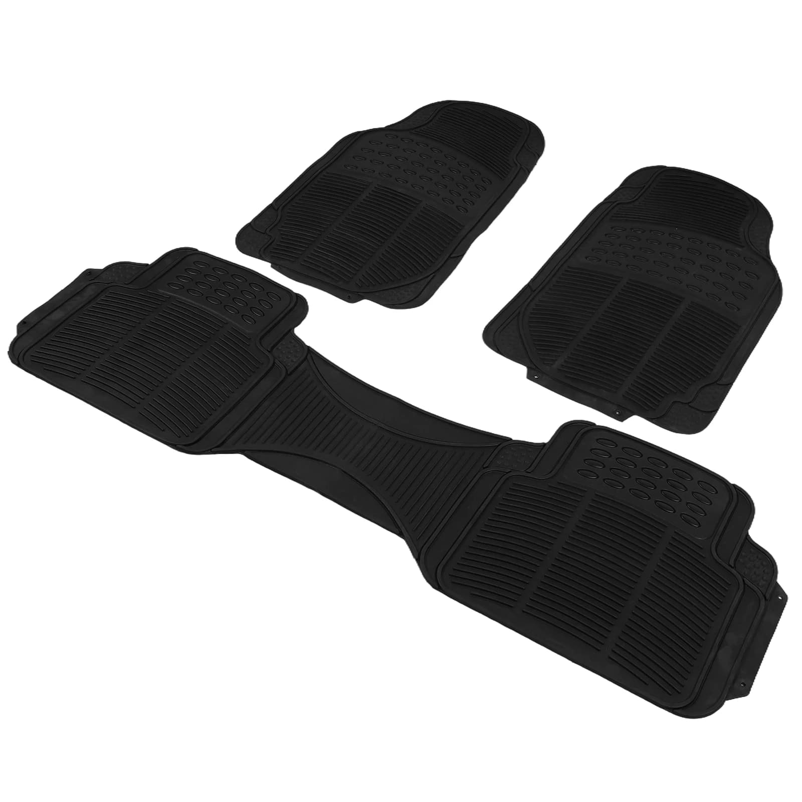 Set di 3 Tappetini Auto Impermeabili Profondi in Gomma per Tutte le Stagioni, per Auto, Camion e SUV