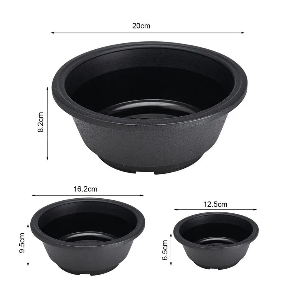2 pieces infrangible succulent plastic vase breathable design excavated bonsai mini vase for breathable succulent plants for home