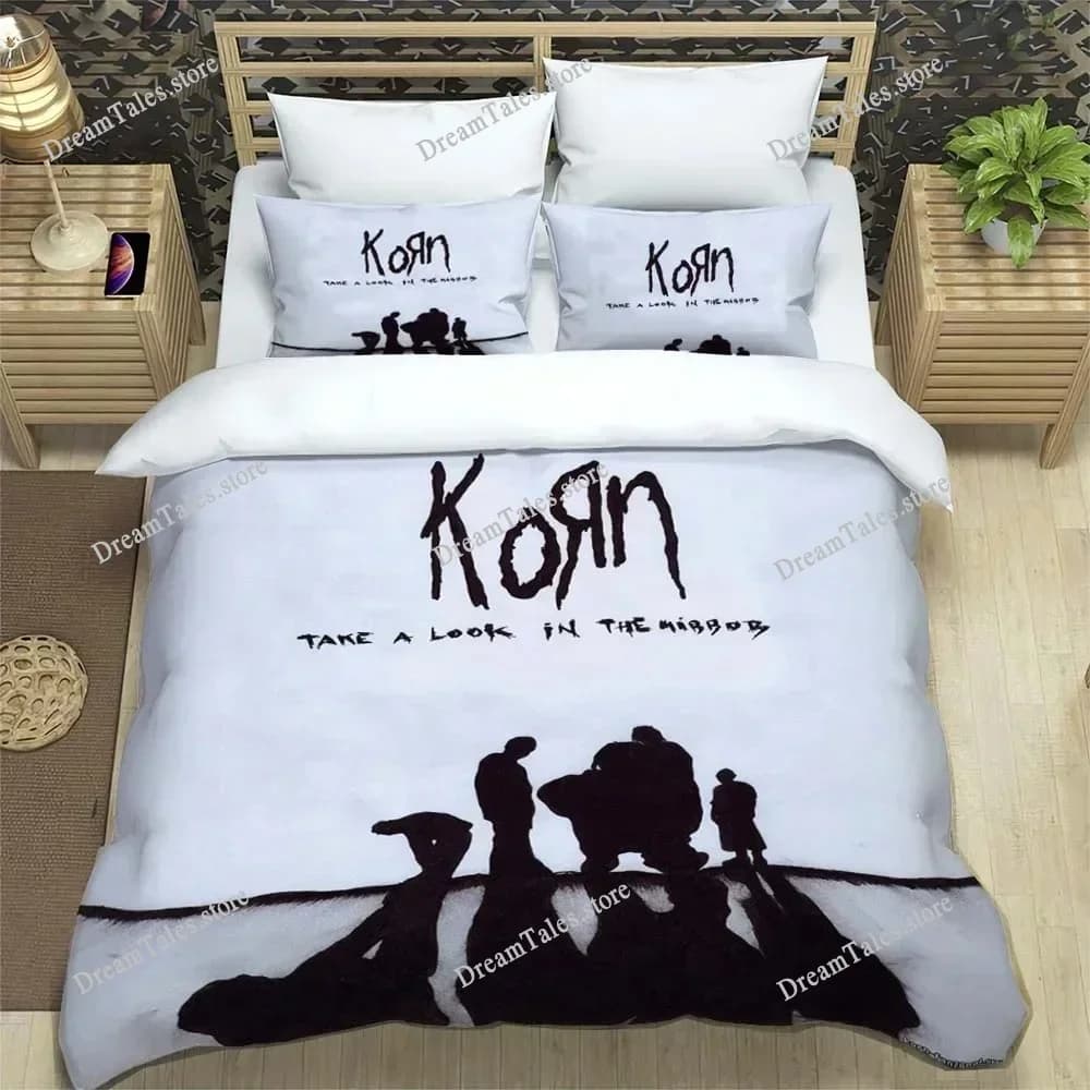 Set di Biancheria da Letto K-Korn, Copripiumini e Lenzuola Morbide e Calde per Dormitorio, Tessili per la Casa di Lusso, Regalo029