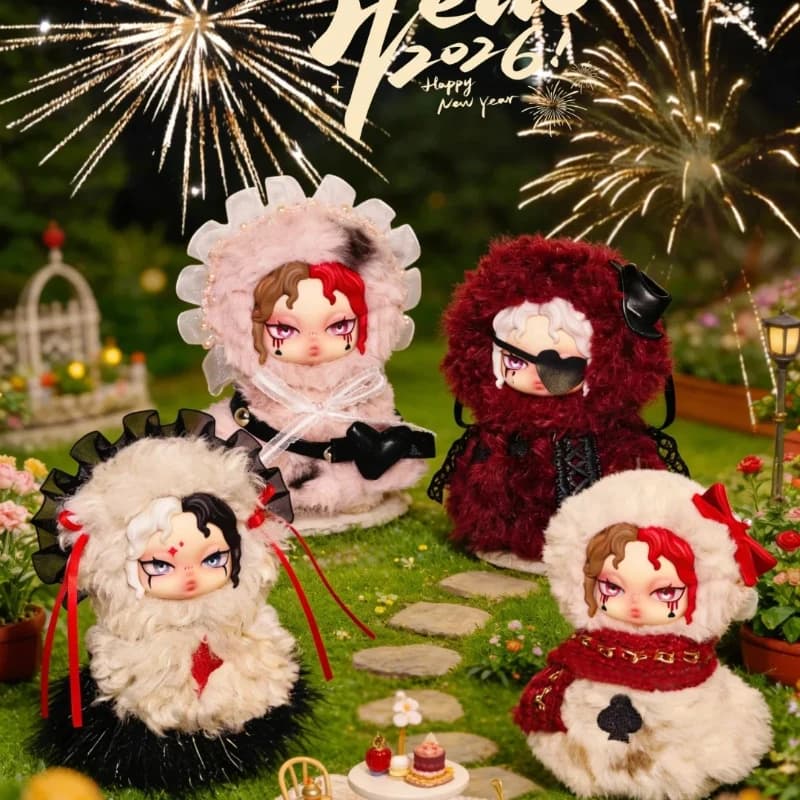 Alice Cards Contract Series Vinyl Plush Blind Box Gothic Stuffed Doll Cute Keychain Bag Pendant Trendy Toy Decor Surprise Gifts