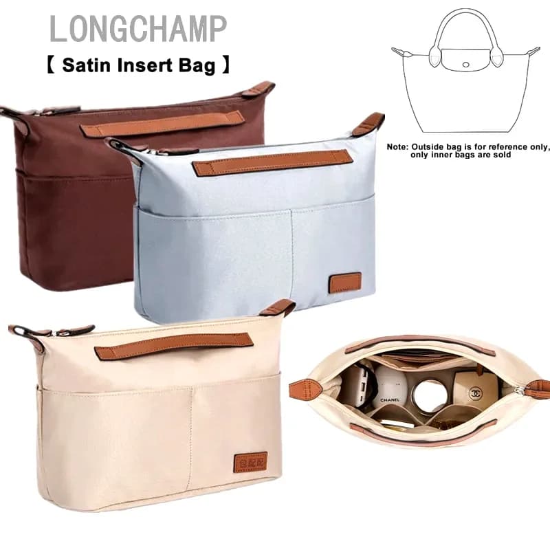 Lipstick Toner Nylon Insert Organizer Bag for Longchamp LE PLIAGE Bag Luxury Handbags Travel Inner Purse Portable Makeup Bags