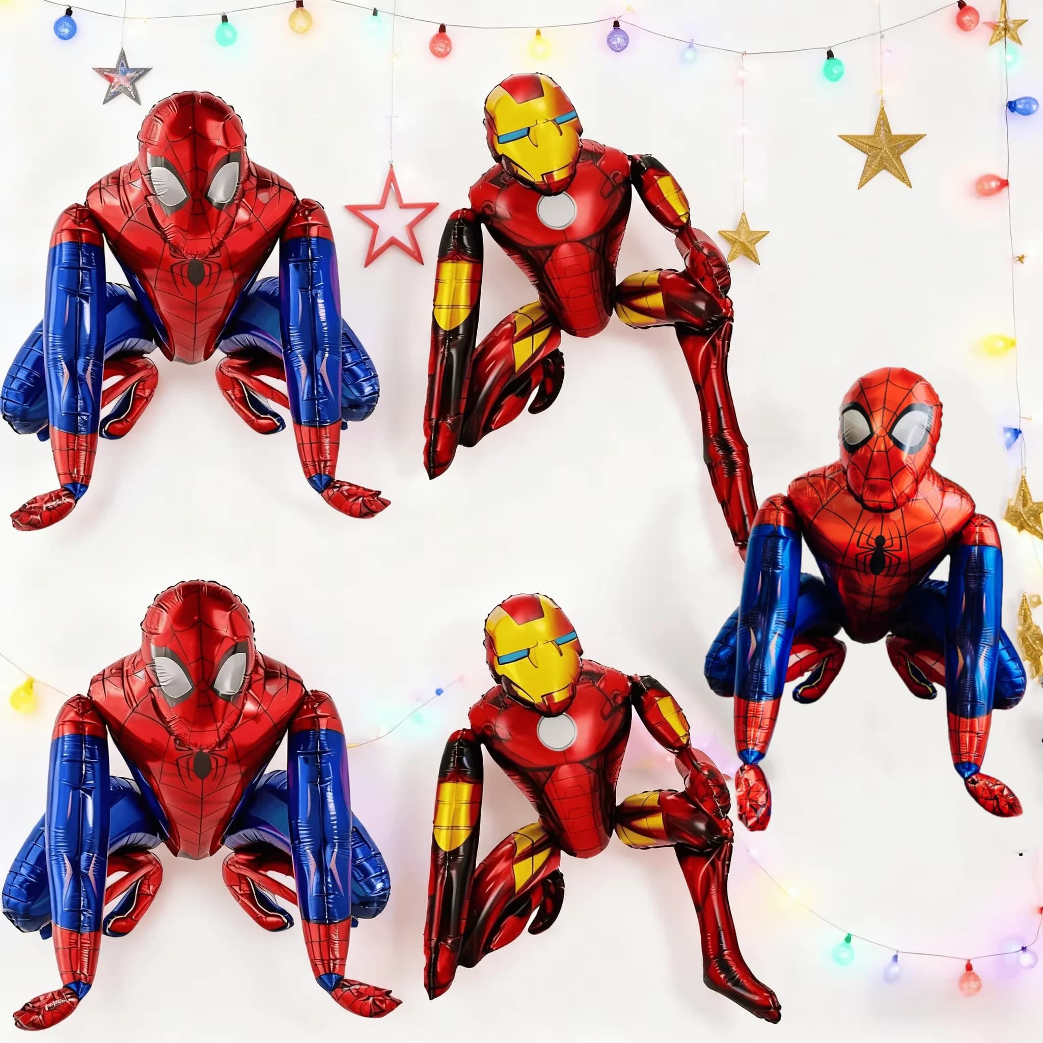 Palloncino 3D di Spiderman e Iron Man, Palloncino Supereroe, Globos per Decorazione Festa di Compleanno per Bambini e Ragazzi, Regalo per Baby Shower