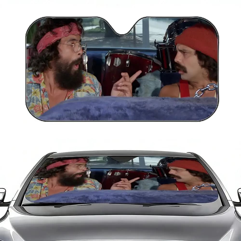 Parasole Retrattile per Auto Cheech & Chong, Protezione UV per Parabrezza e Finestrini