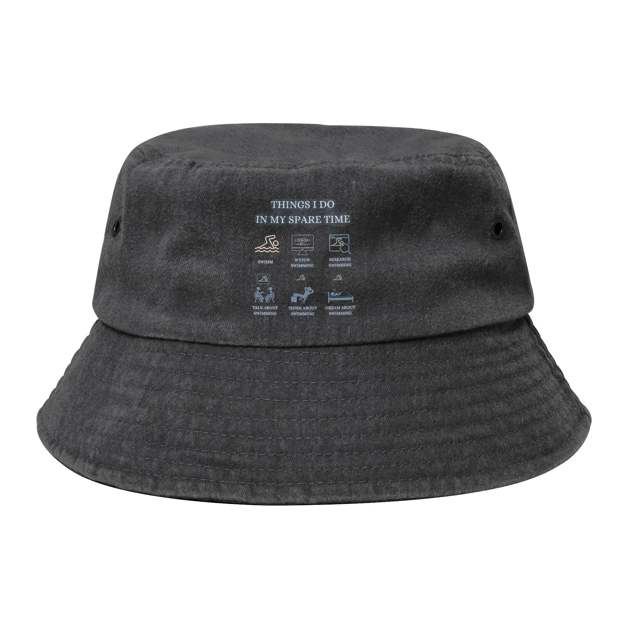 Things I do in my spare time: Unisex fishing hats in denim distressed for the beach, folding for excursions and fishing