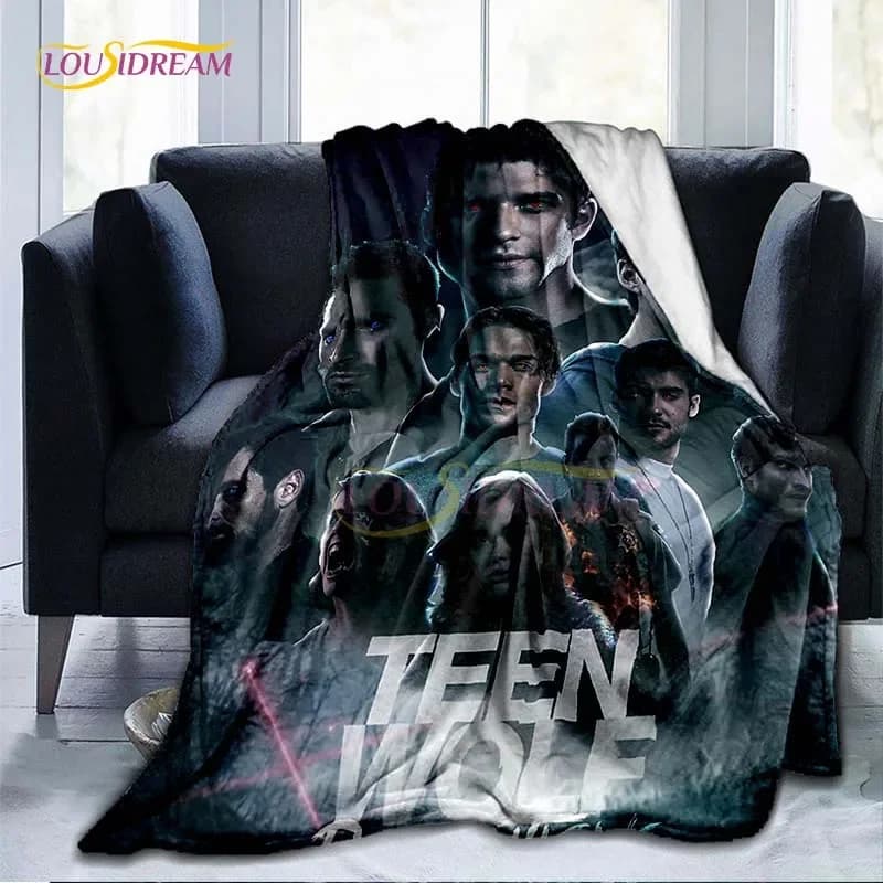 Coperta in flanella Teen Wolf per letti e divani, lenzuolo caldo, morbida biancheria da letto, decorazione per la camera da letto, regalo per i fan