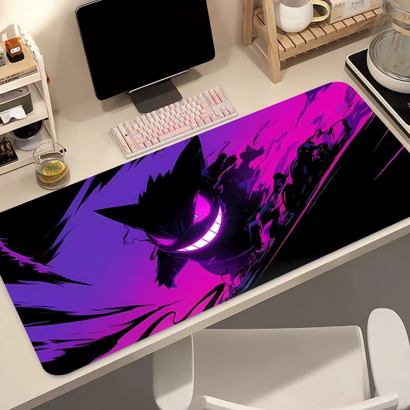 Tappetino per mouse Anime 90x40cm Pokemon Gengar Gamer PC Computer Stampa HD Tappetino da scrivania Tastiera Accessori da gioco Tappetino per mouse con bordo bloccato