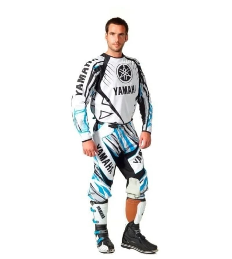 Completo Set Estivo 2026 di Tendenza Yamaha: Maglia a Maniche Lunghe e Pantaloni per Uomo e Donna, Protezione Solare, Abbigliamento Sportivo da Motocross