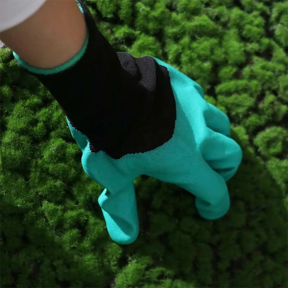 4 paia di guanti da giardinaggio in materiale lattice, design a prova di puntura, strato protettivo, guanti permeabili, tessuto permeabile antiscivolo