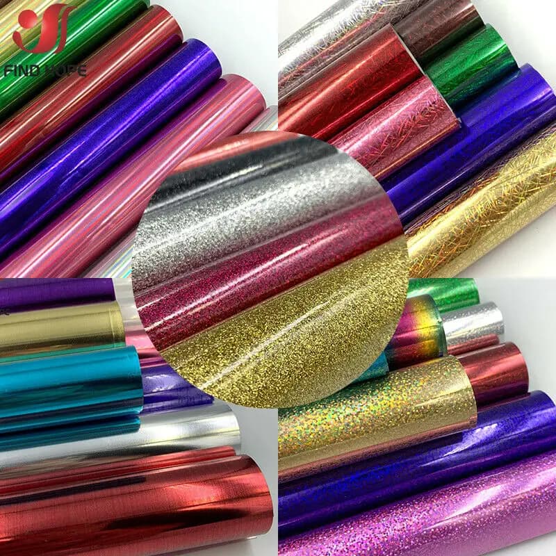 20 cm * 25 cm Bundle Glitter Lucido Trasferimento di Calore Vinile Ferro-on Pressa A Caldo HTV T-shirt Tessili Abito Di Natale Decor Mestiere Cutter Pellicola