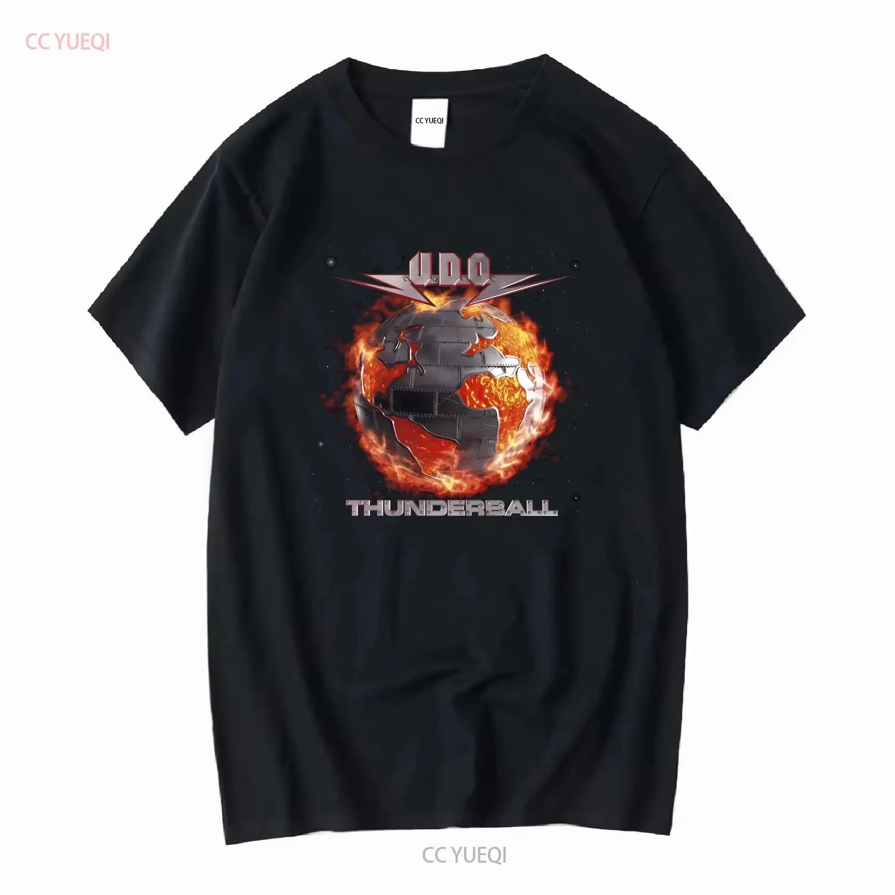 U D O Thunderball T Shirt Cotone Nero Uomo Taglia dalla S alla 5XL K3960 vintage Lavato moda Elegante Versatile Allungato
