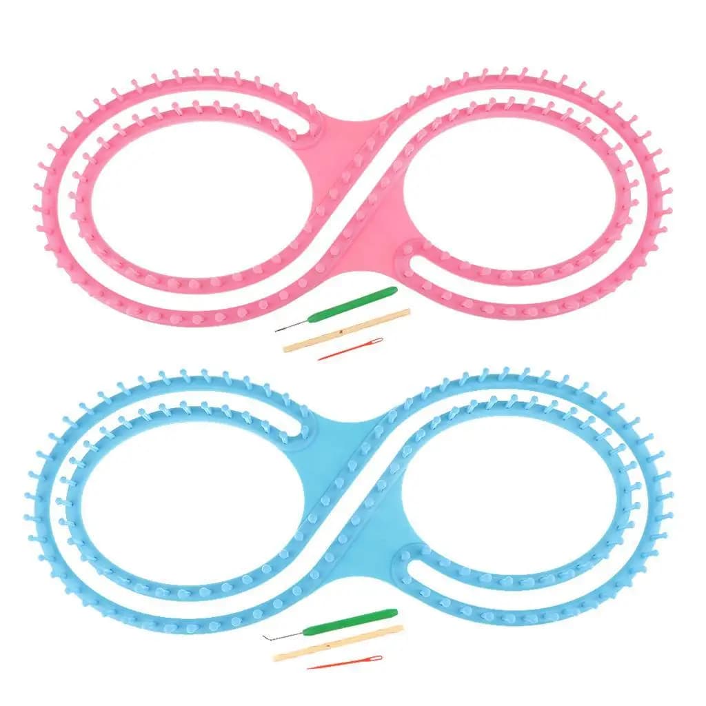 1 set di strumenti per maglieria a 8 forme, set di telai per maglieria, incluso un tubo cavo in plastica per uncinetto