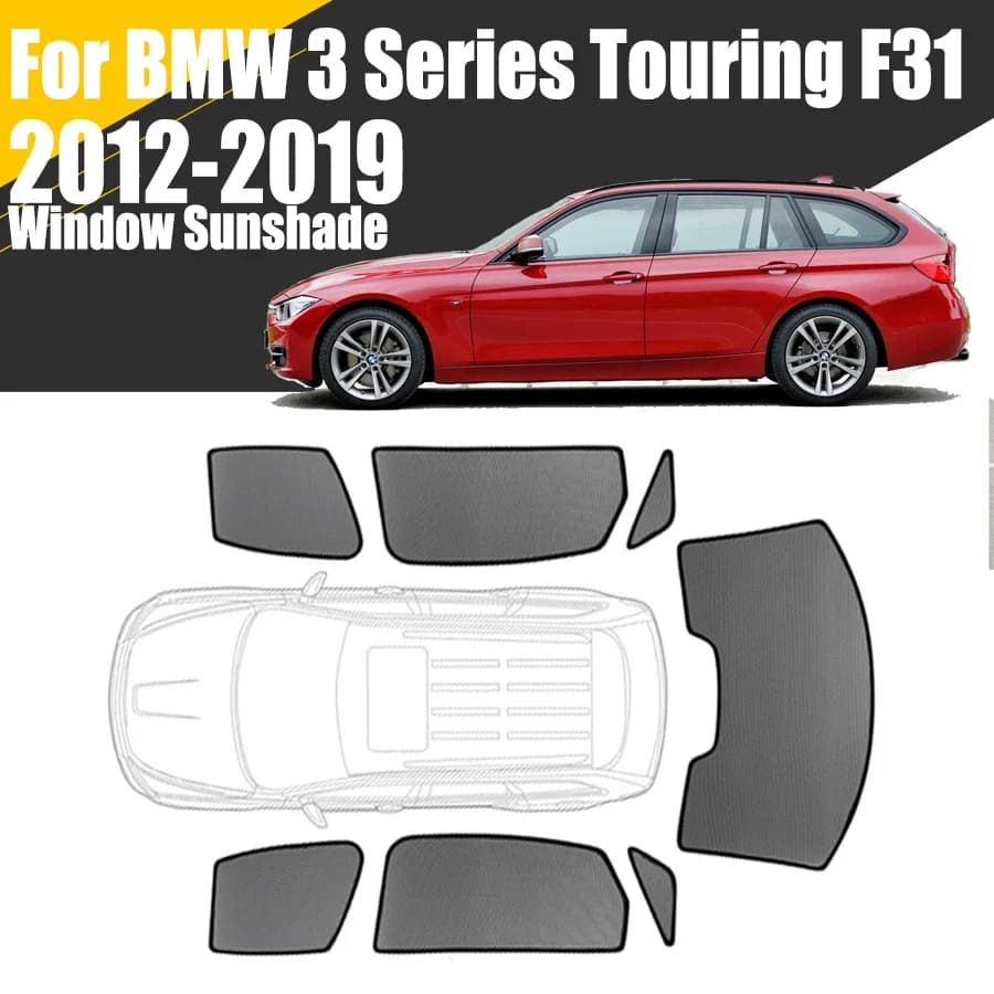 Parasole magnetico personalizzato per finestrino dell'auto per BMW Serie 3 Touring F31 2012-2019 Tenda per vagone in rete per parabrezza anteriore
