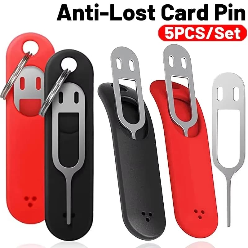 Sim Card Removal Tool With Case Sim Card Tray Opening Tool Anti-Lost Eject Pin Opener Ejector For iPhone 16 iPad Xiaomi Huawei