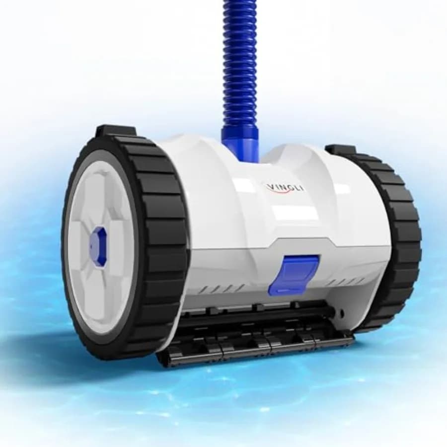 Nuovo Aspiratore Automatico a Suzione Laterale per Piscine Interrate 2025, con Tubo in PVC Nero Anti-Groviglio da 12m e Funzione a Parete