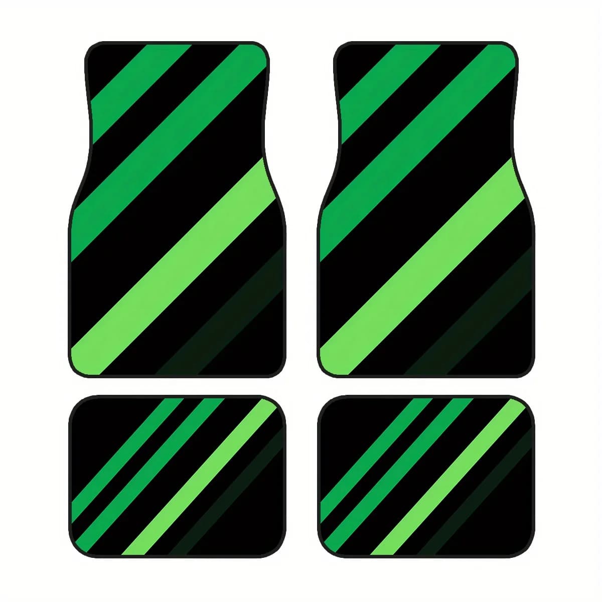 4pcs Anti-Slip Polyester Car Foot Mats - Arrow Racing Design, Suitable For Cars, Trucks & SUVs, Easy-to-Clean Interior Accessori